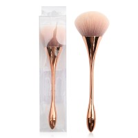 2 different size fluffy powder makeup brush custom logo soft foundation brushes for make up